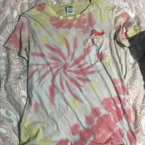 PINK vs tie dye top